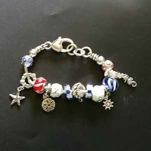 Nautical themed charm bracelet